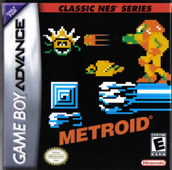 Metroid [Classic NES Series] box art for GameBoy Advance